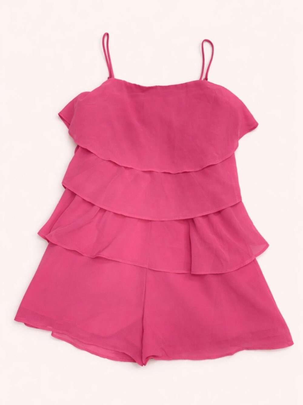 Don't Let Me Go Pink Ruffle Romper